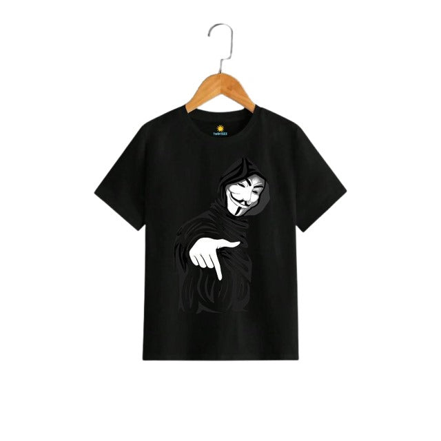 Boys Guy Fawkes Mask T-Shirt - Bold & Iconic Style