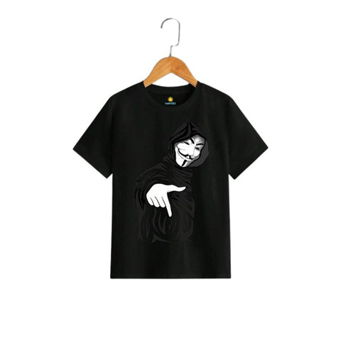 Boys Guy Fawkes Mask T-Shirt - Bold & Iconic Style